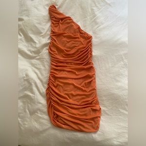 Orange mini dress